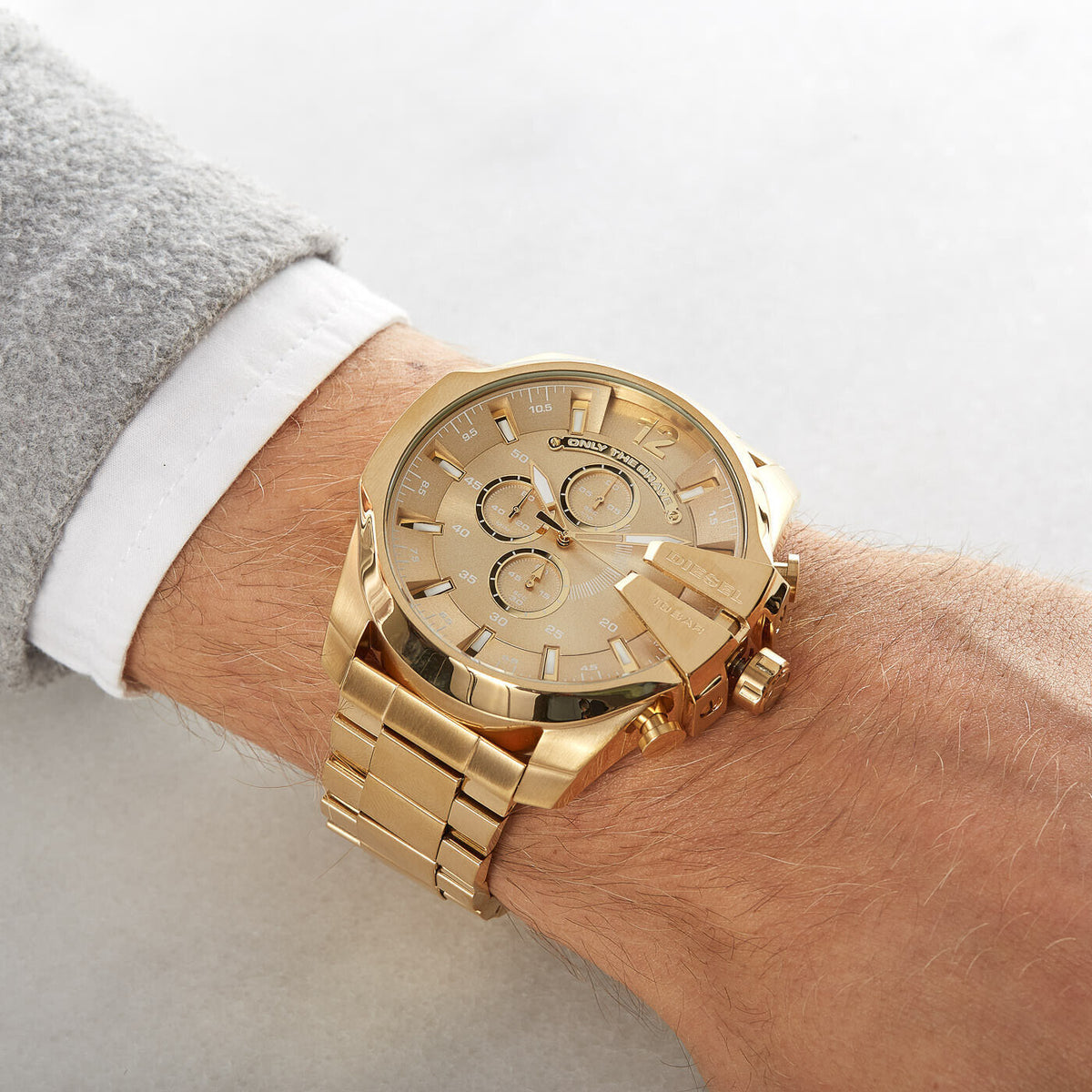 Orologio Uomo Diesel Mega Chief in Acciaio Dorato