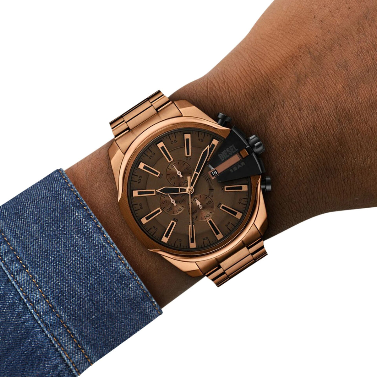 Orologio Uomo Diesel Mega Chief Slim in Acciaio Marrone