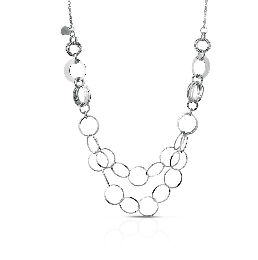 Collana Gisel a Catena in Bronzo Argentato