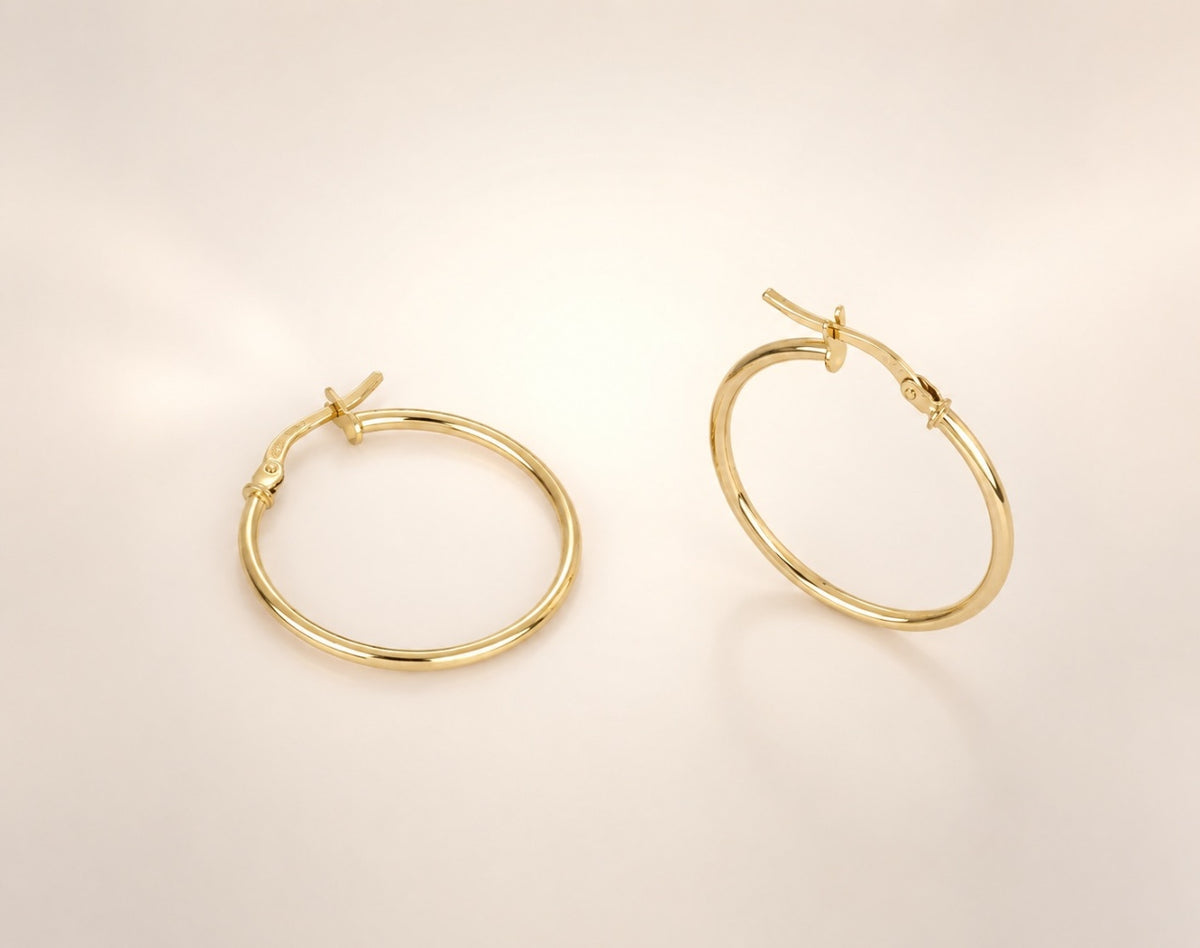 Orecchini a Cerchio 20mm iGold in oro Giallo 9KT