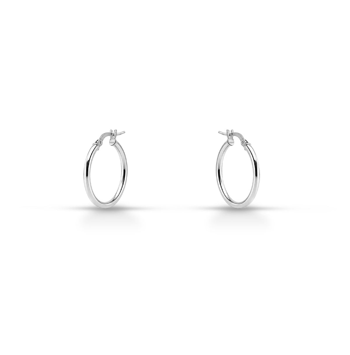 Orecchini a Cerchio 15mm iGold in oro Bianco 9KT