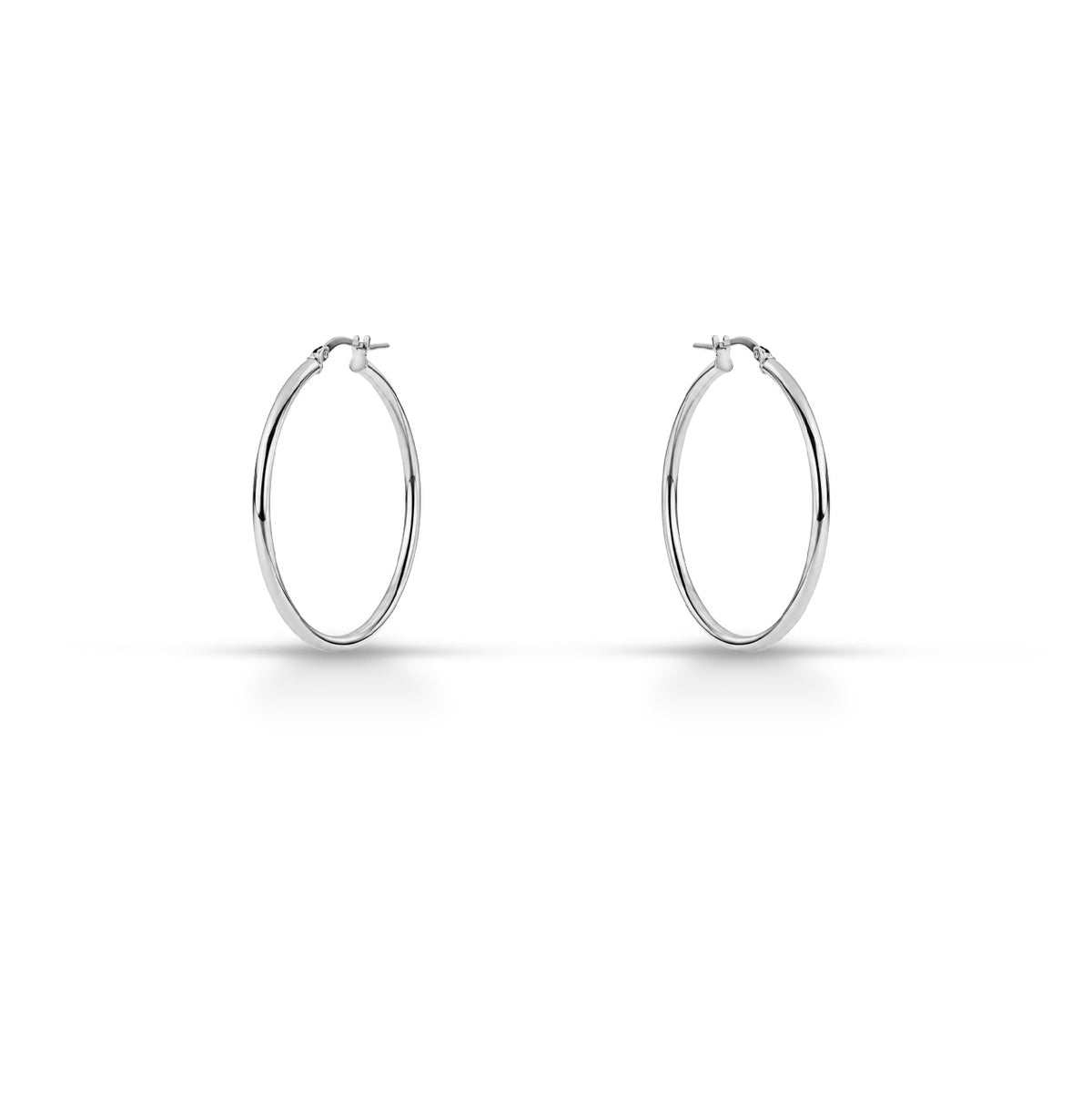 Orecchini a Cerchio 30mm iGold in oro Bianco 9KT
