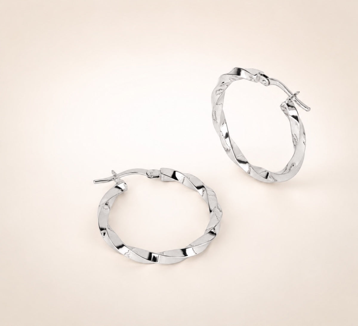 Orecchini a Cerchio 20mm iGold in oro Bianco 9KT