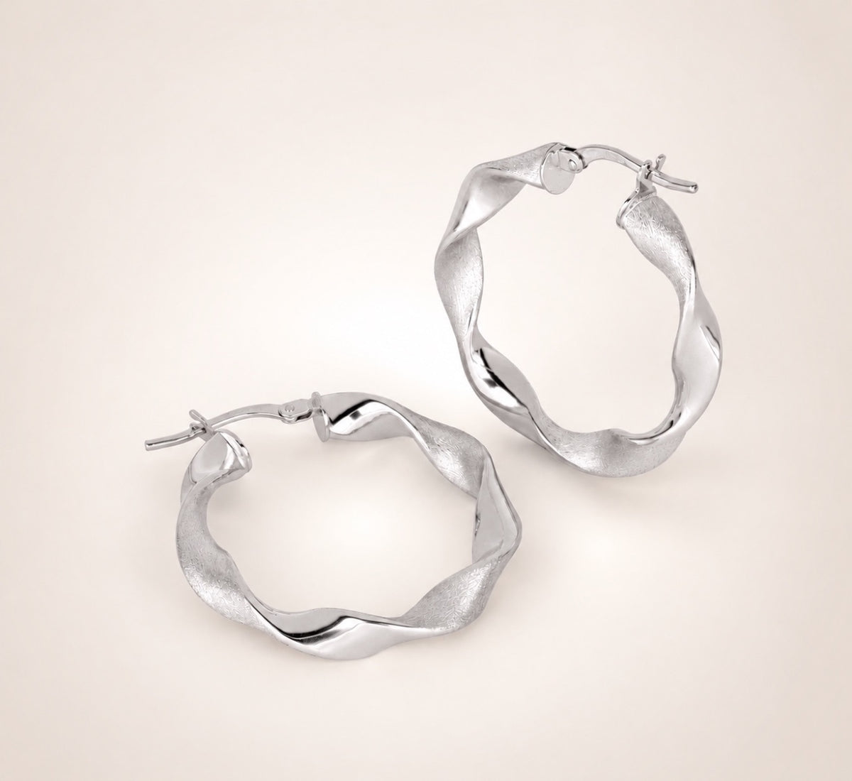 Orecchini a Cerchio 20mm iGold in oro Bianco 9KT