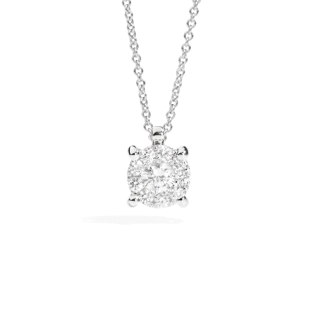 Collana Recarlo Nodo D’amore in Oro 18KT e Diamanti Ct 0.05