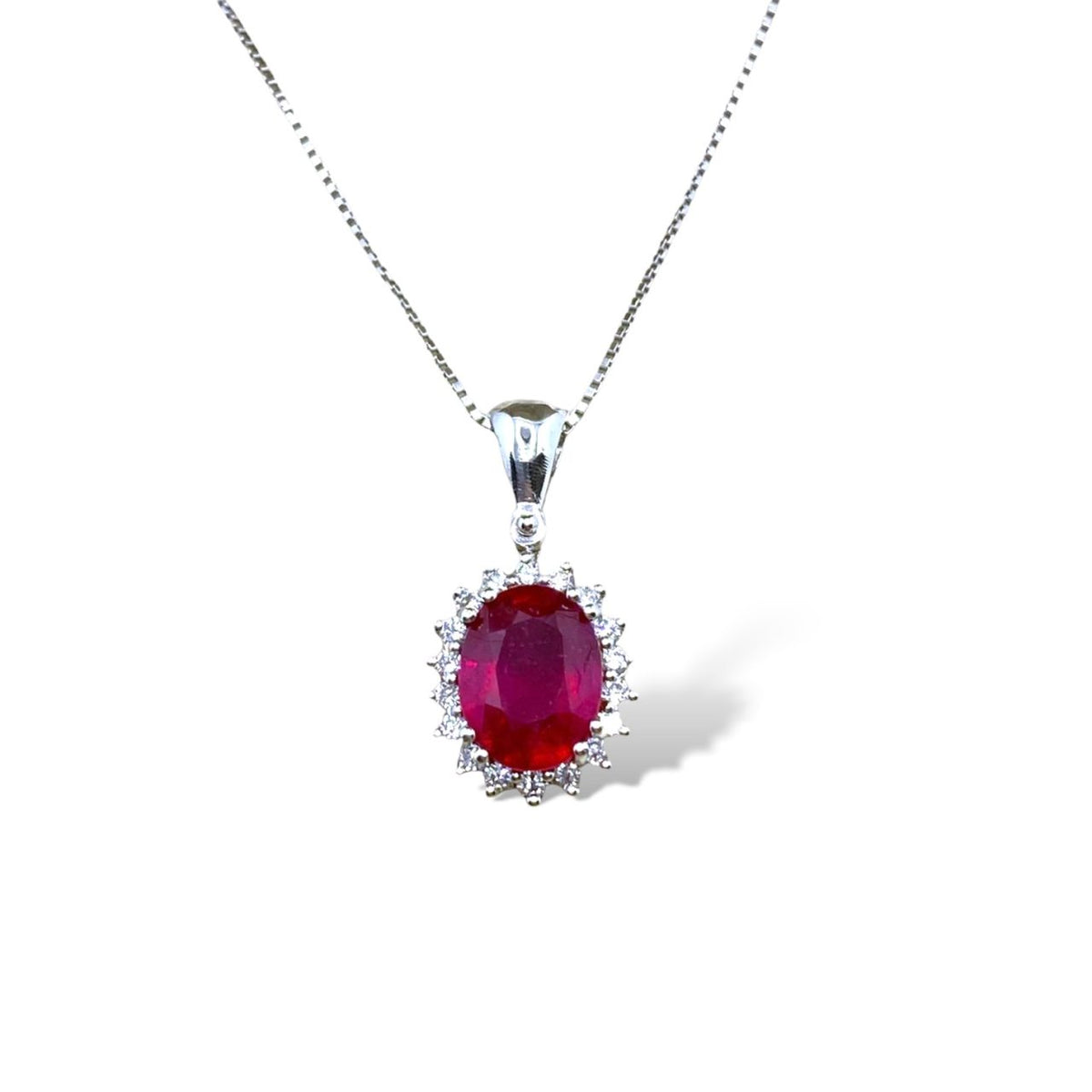 Collana Pg Gioielli in Oro 18KT 18KT con Diamanti e Rubino