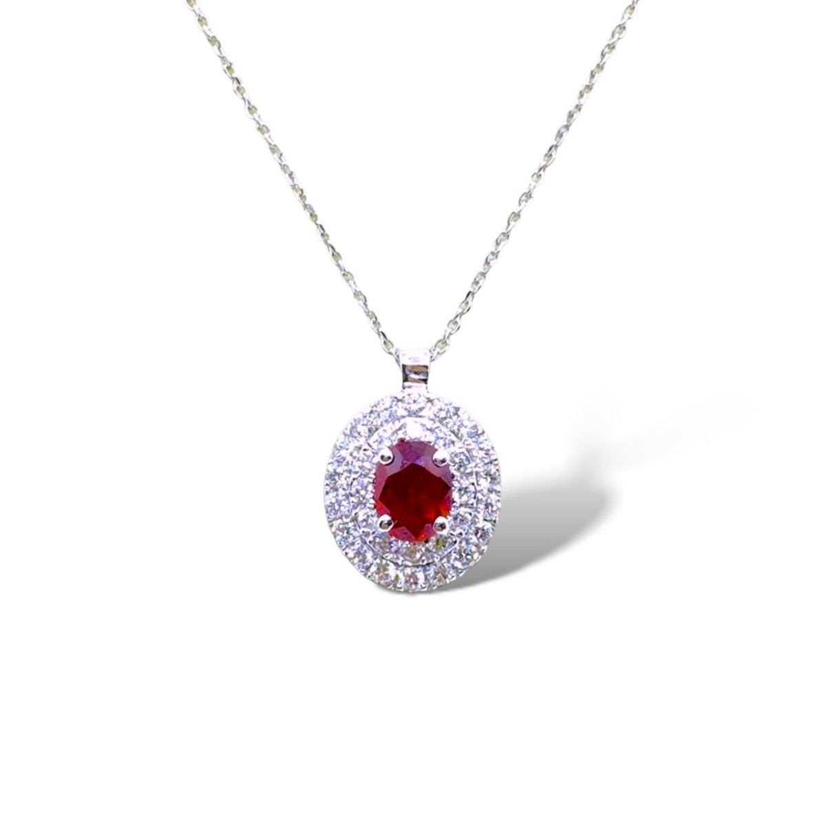 Collana Pg Gioielli in Oro 18KT 18KT con Diamanti e Rubino