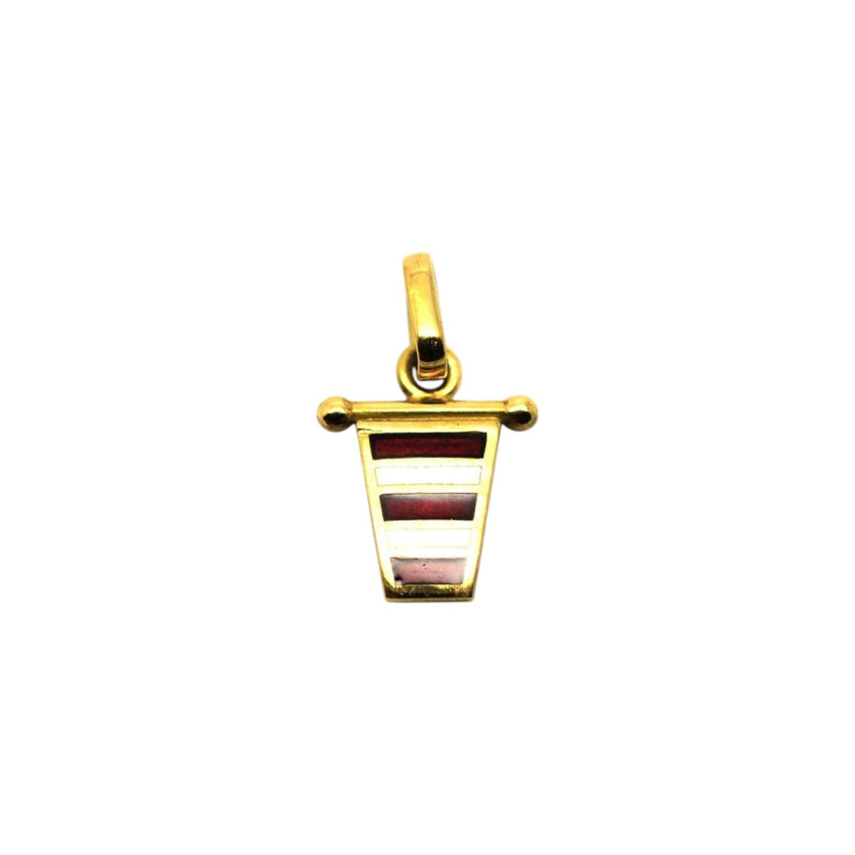 Bandierina Giovepluvio in Oro 18KT 18KT e Smalto "Intelligenza"