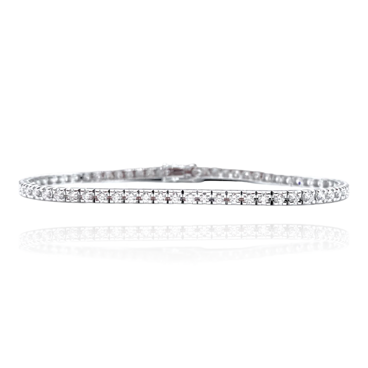 Bracciale Tennis Crivelli in Oro 18KT e Diamanti Ct 2.20