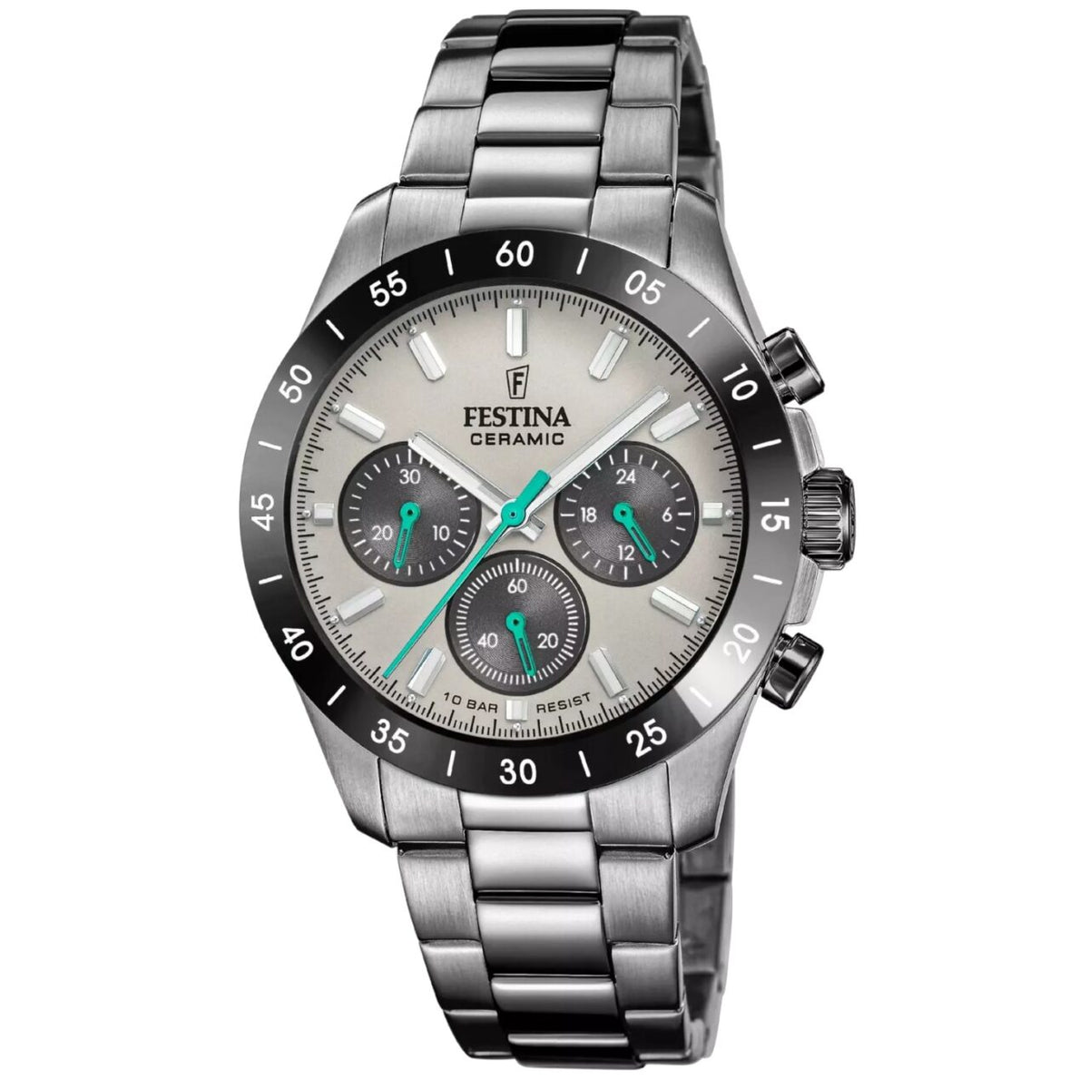 Orologio Festina in Acciaio Nero con Ghiera in Ceramica