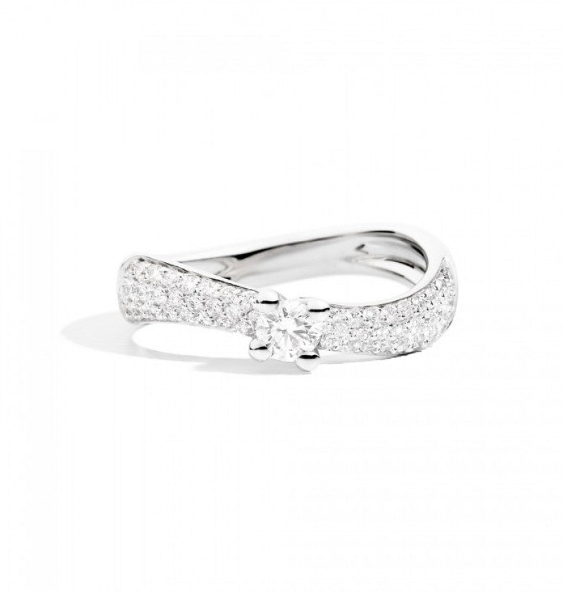 Anello Recarlo Solitario Eternity con Diamanti Ct 0.64