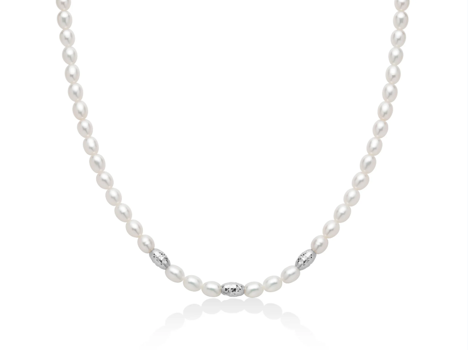 Collana Miluna "Pepite di Perle" in Argento