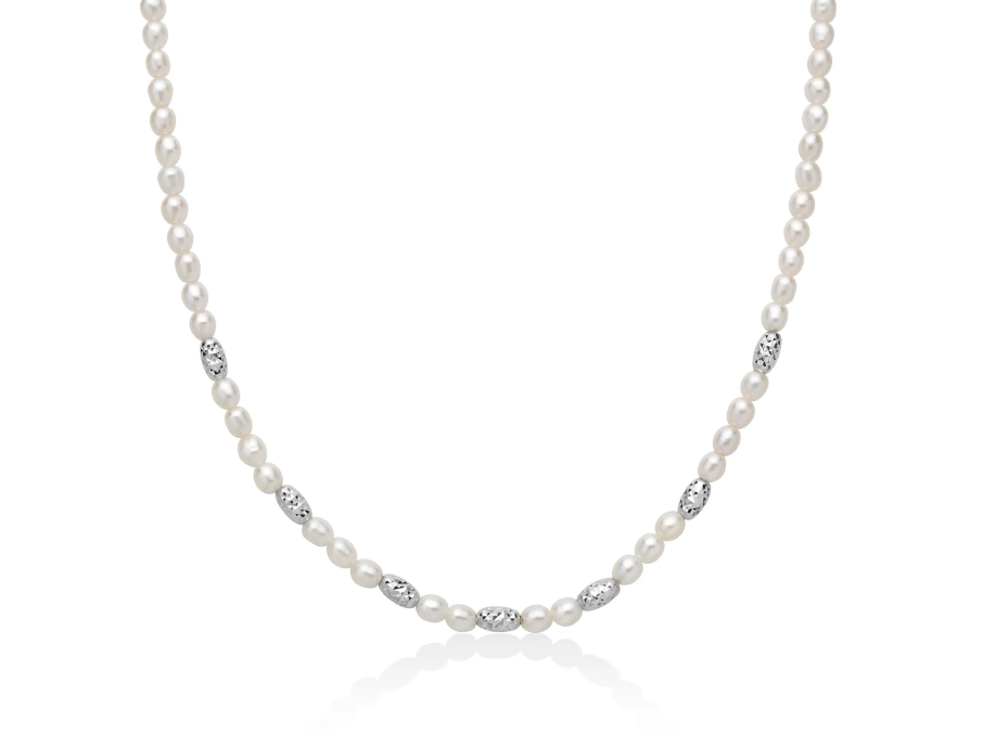 Collana Miluna "Pepite di Perle" in Argento