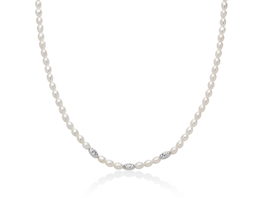 Collana Miluna "Pepite di Perle" in Argento