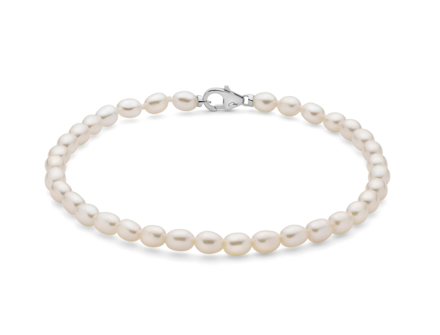 Bracciale Miluna "Pepite di Perle" in Argento mm. 4-4,5