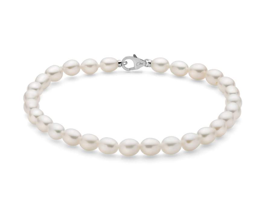 Bracciale Miluna "Pepite di Perle" in Argento mm. 5-5,5