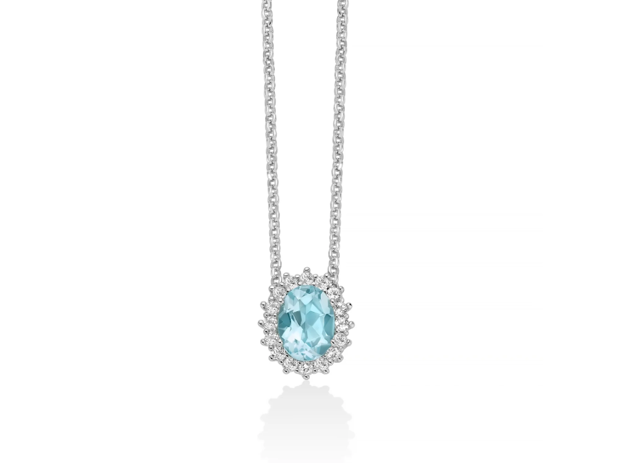 Collana Miluna in Argento e Topazio - Gemma del Cielo