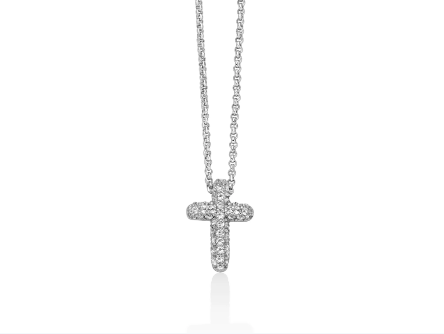 Collana Miluna in Argento e Topazio a Croce - Giochi di Luce