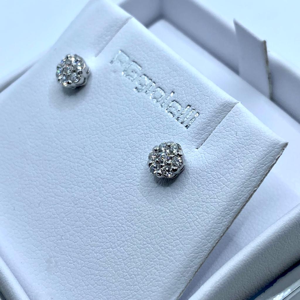 Orecchini Pg Gioielli Punto Luce Pavè con Diamanti Ct. 0,36