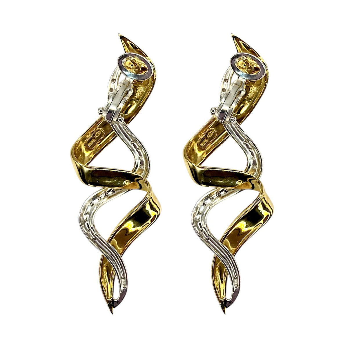 Orecchini Raima Pendenti in Oro 18KT 18KT con Diamanti
