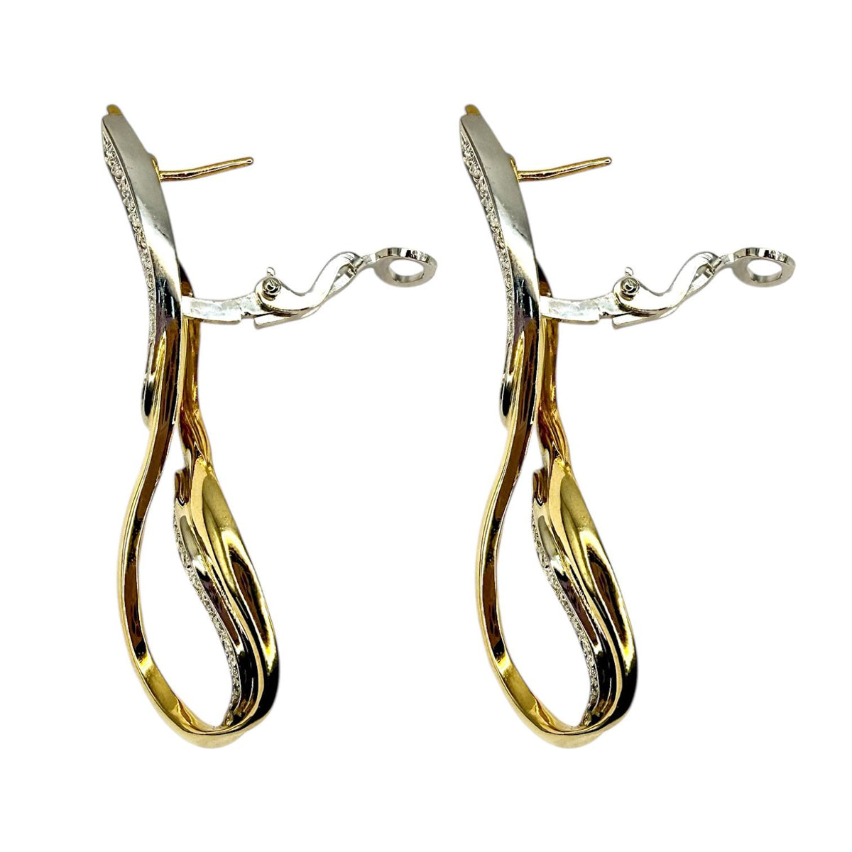 Orecchini Raima Pendenti in Oro 18KT 18KT con Diamanti