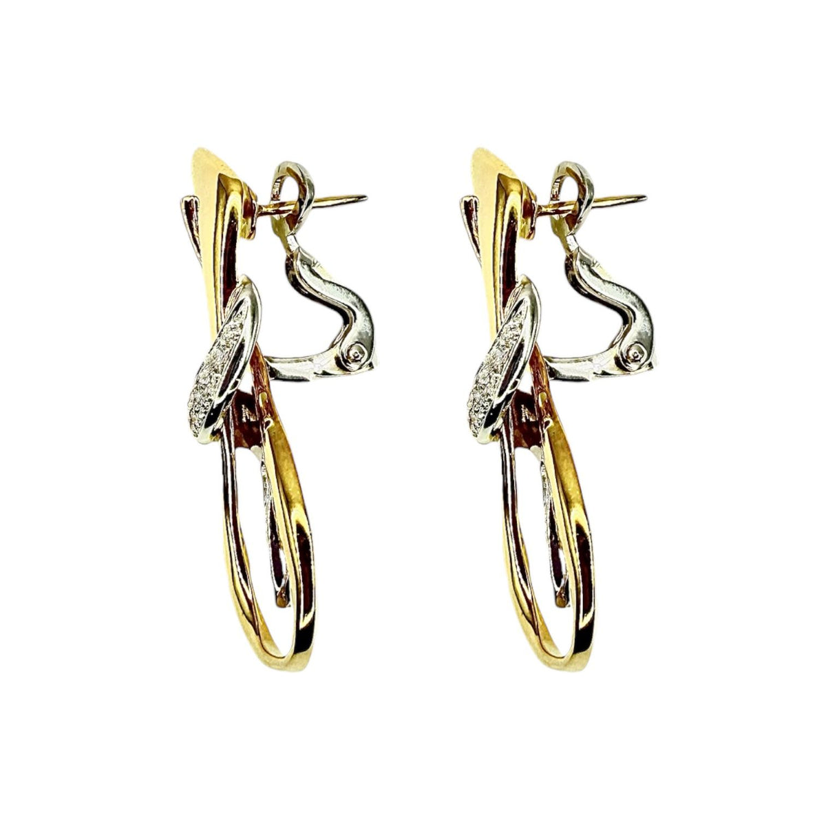 Orecchini Raima Pendenti in Oro 18KT 18KT con Diamanti