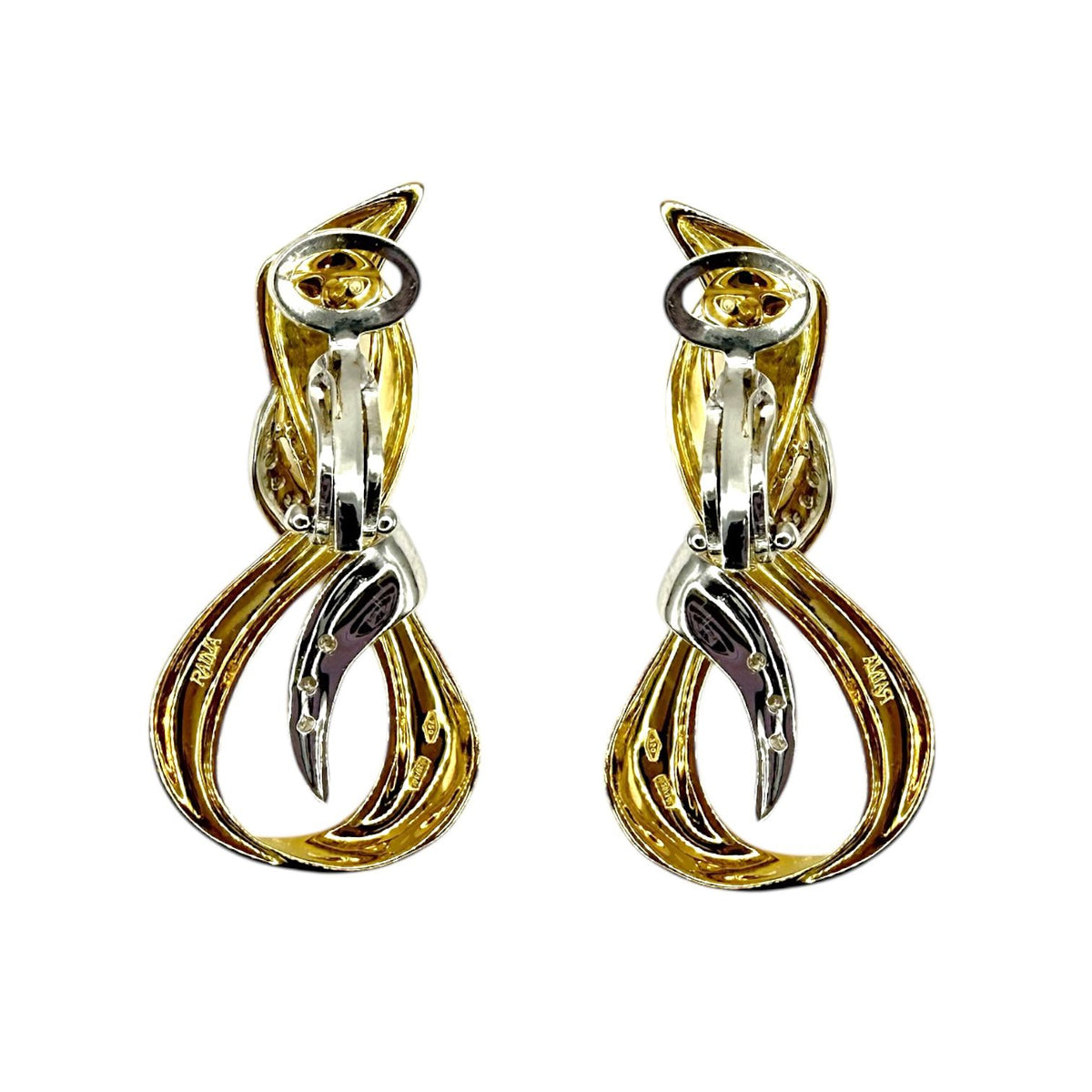 Orecchini Raima Pendenti in Oro 18KT 18KT con Diamanti