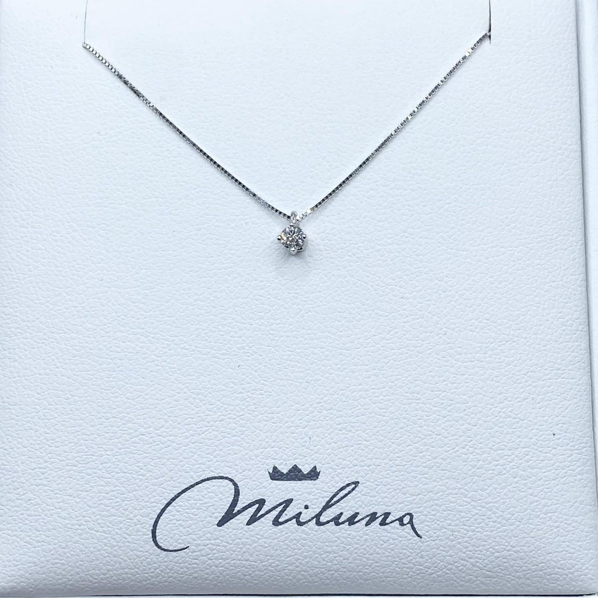 Collana Punto Luce Miluna in Oro 18KT 18KT e Diamante Ct. 0,08