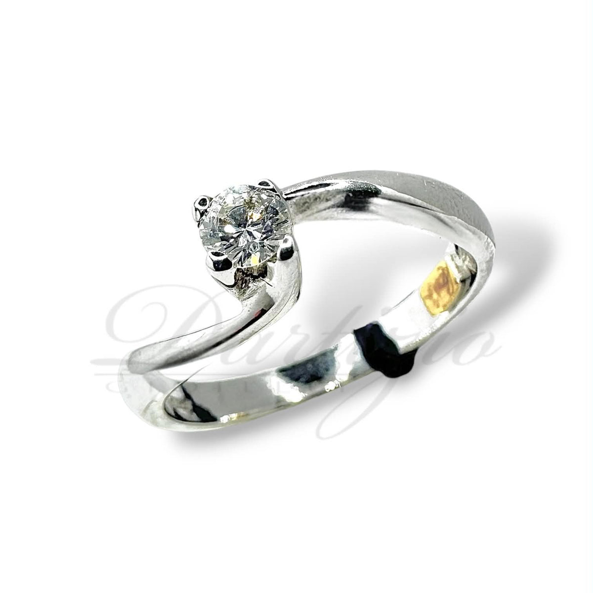 Anello Solitario Recarlo in Oro 18KT 18KT e Diamante 0,17 F-IF