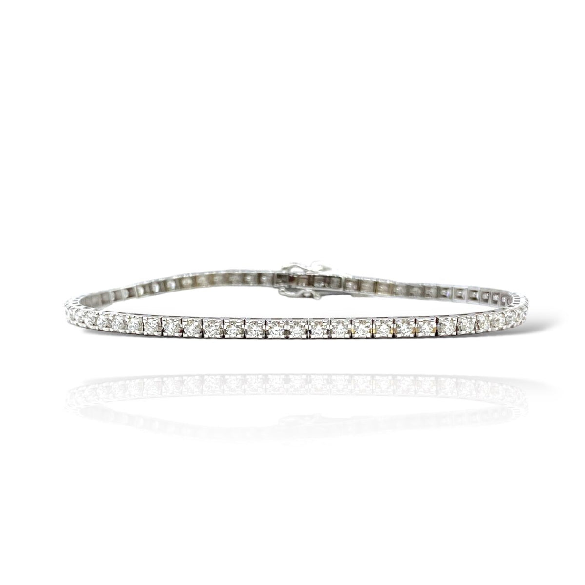 Bracciale Tennis Crivelli in Oro 18KT 18KT e Diamanti Ct 2.00