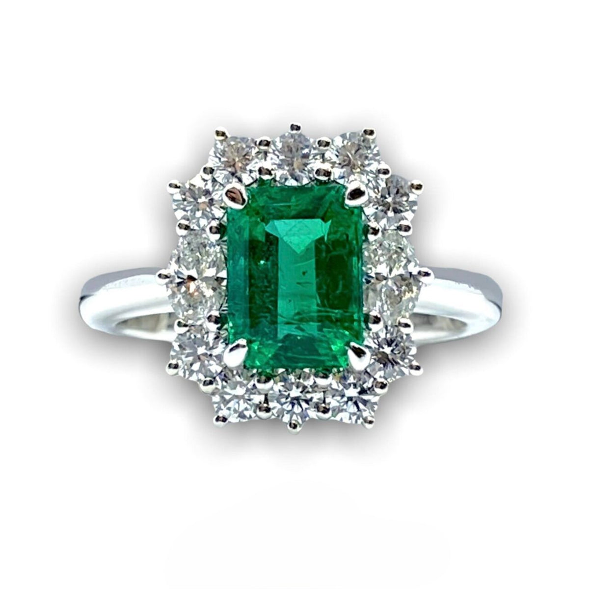 Anello Donna Crivelli con Smeraldo ct 1.57 e Diamanti