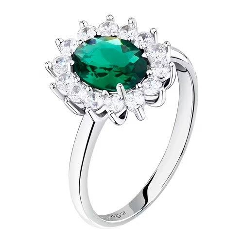 Anello Donna Morellato in Argento con Pietra Verde Tesori