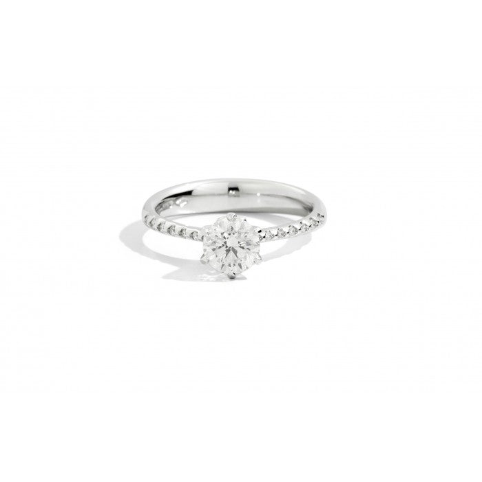 Anello Recarlo Solitario Anniversary Six con Diamanti Ct. 0.39