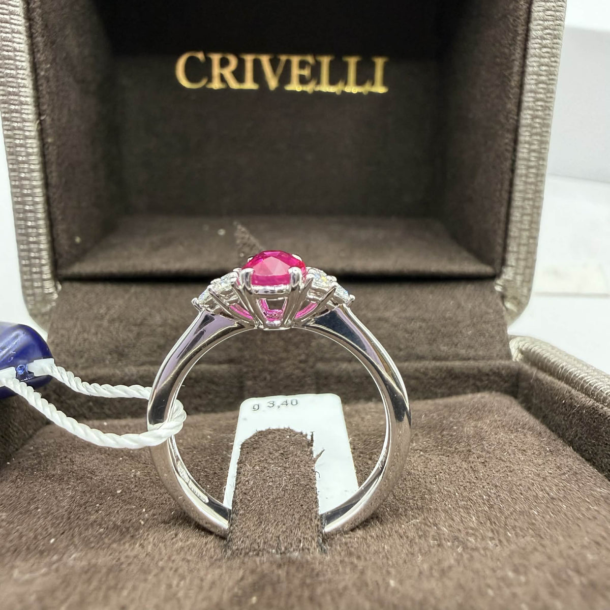 Anello Donna Crivelli con Rubino Ct 0,99 e Diamanti