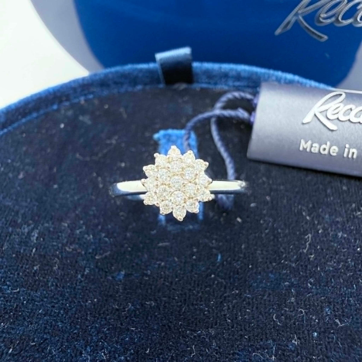 Anello Donna Recarlo Pavè in Oro 18KT 18KT con Diamanti Ct.0.25