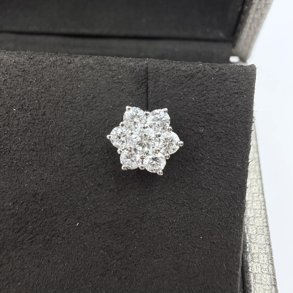 Orecchini Crivelli a Fiore in Oro 18KT 18KT e Diamanti