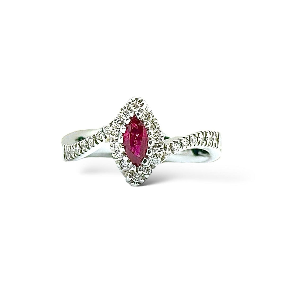 Anello Donna Recarlo con Rubino ct 0.29 e Diamanti