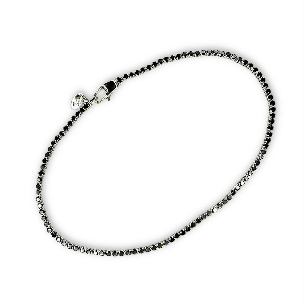 Bracciale Tennis in Oro 18KT 18KT e Zirconi Neri