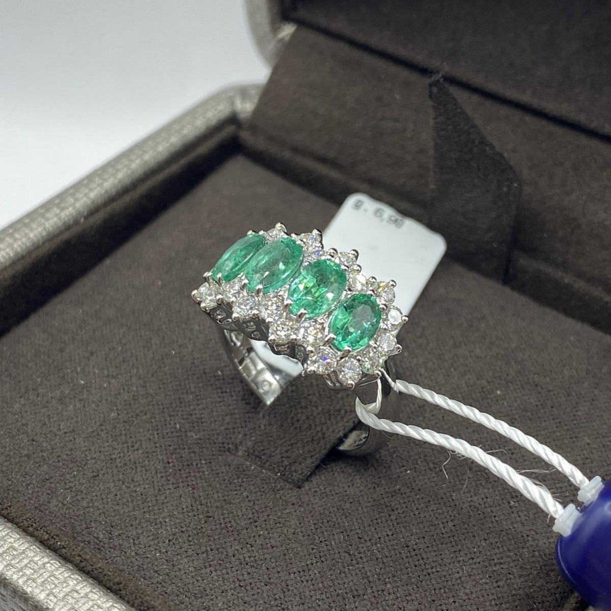 Anello Donna Crivelli con Smeraldi Ct 1.93 e Diamanti