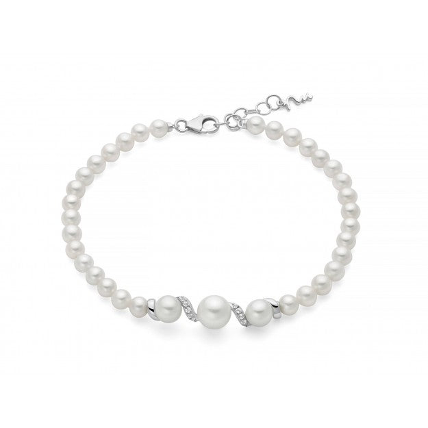 Bracciale Donna Miluna Eclissi in Argento e Perle