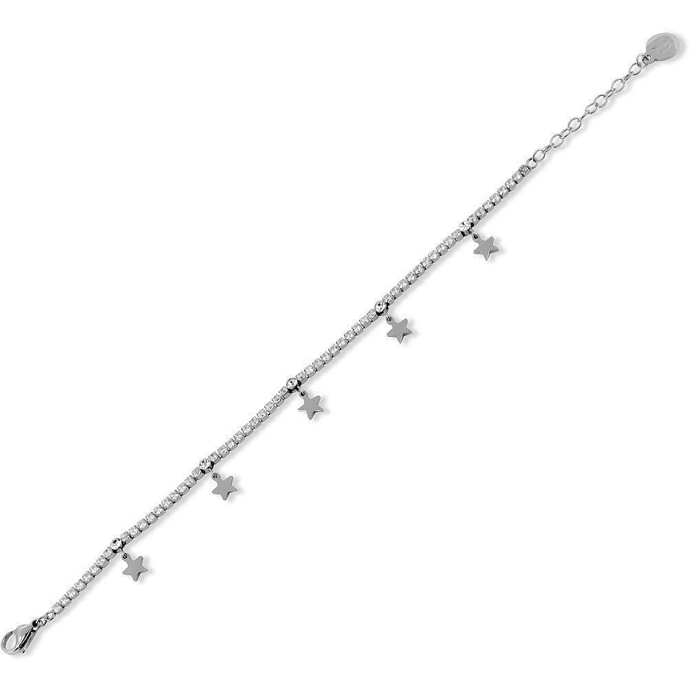 Bracciale Donna Tennis in Acciaio Boccadamo Scintille con Stelle