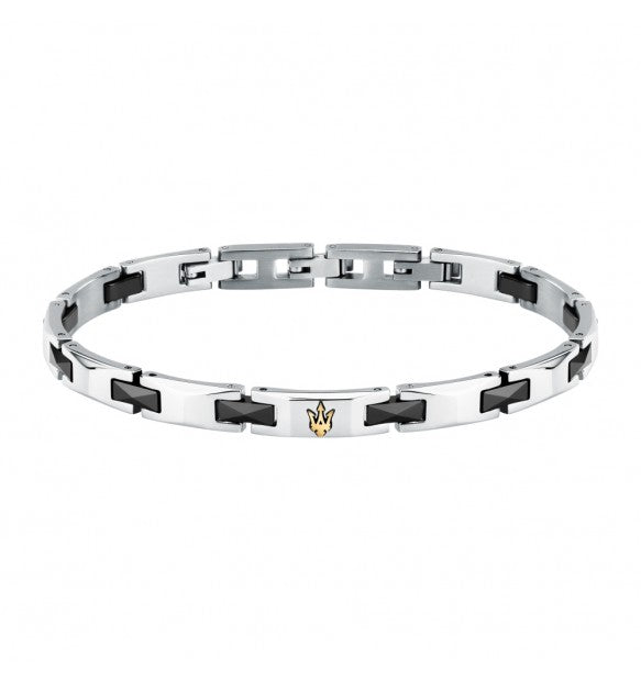 Bracciale Uomo Maserati in Acciaio e Ceramica