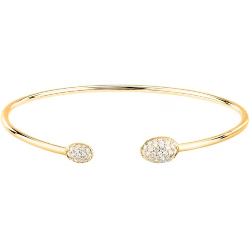 Bracciale rigido Morellato in Argento Dorato con Zirconi Pavè