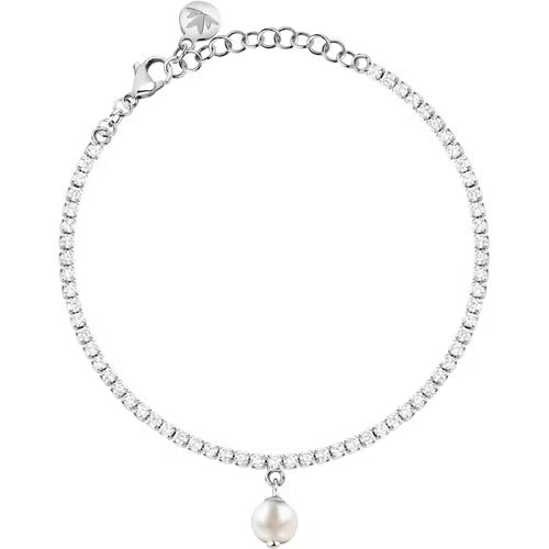Bracciale Tennis Donna Morellato in Argento con Zirconi e Perla