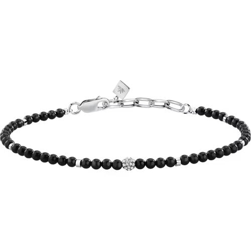 Bracciale Uomo Morellato Terra in Acciaio e Onice Nero