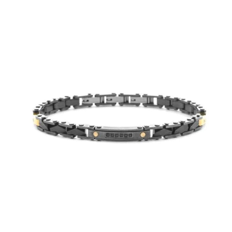 Bracciale Uomo Cesre Paciotti 4US in Acciaio e Oro 18KT