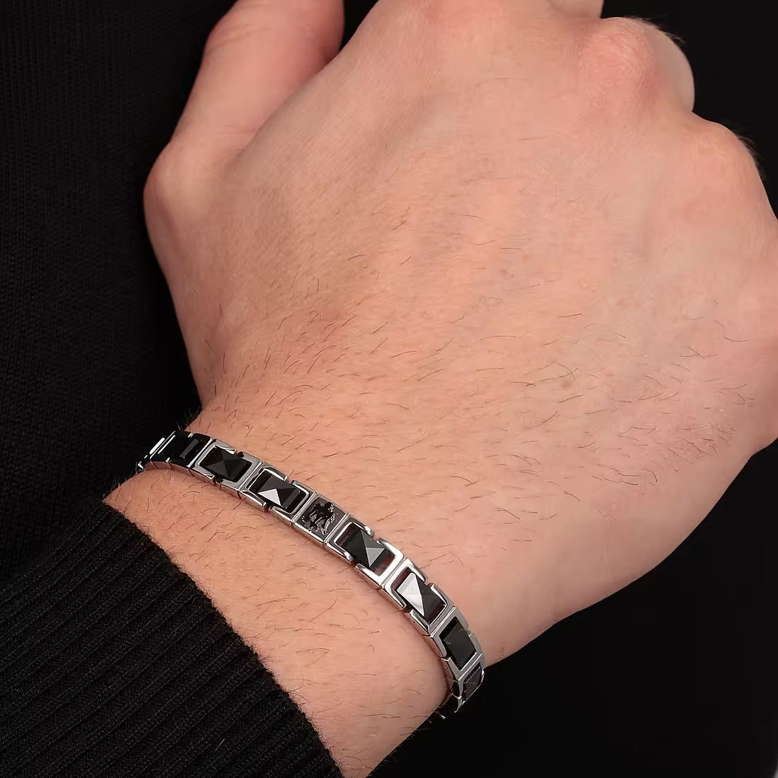 Bracciale Uomo Maserati in Acciaio e Ceramica