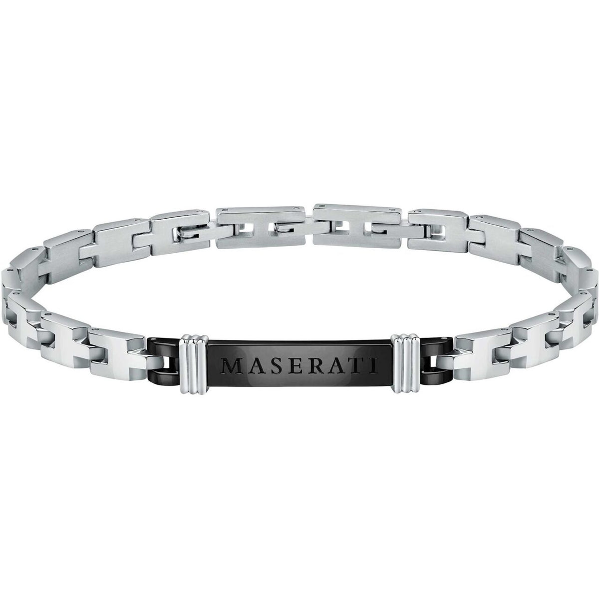 Bracciale Uomo Maserati in Acciaio e Piastra Nera JM420ATK02