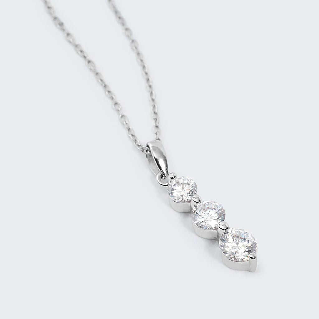 Collana Stroili Trilogy in Argento e Zirconi - Silver Shine