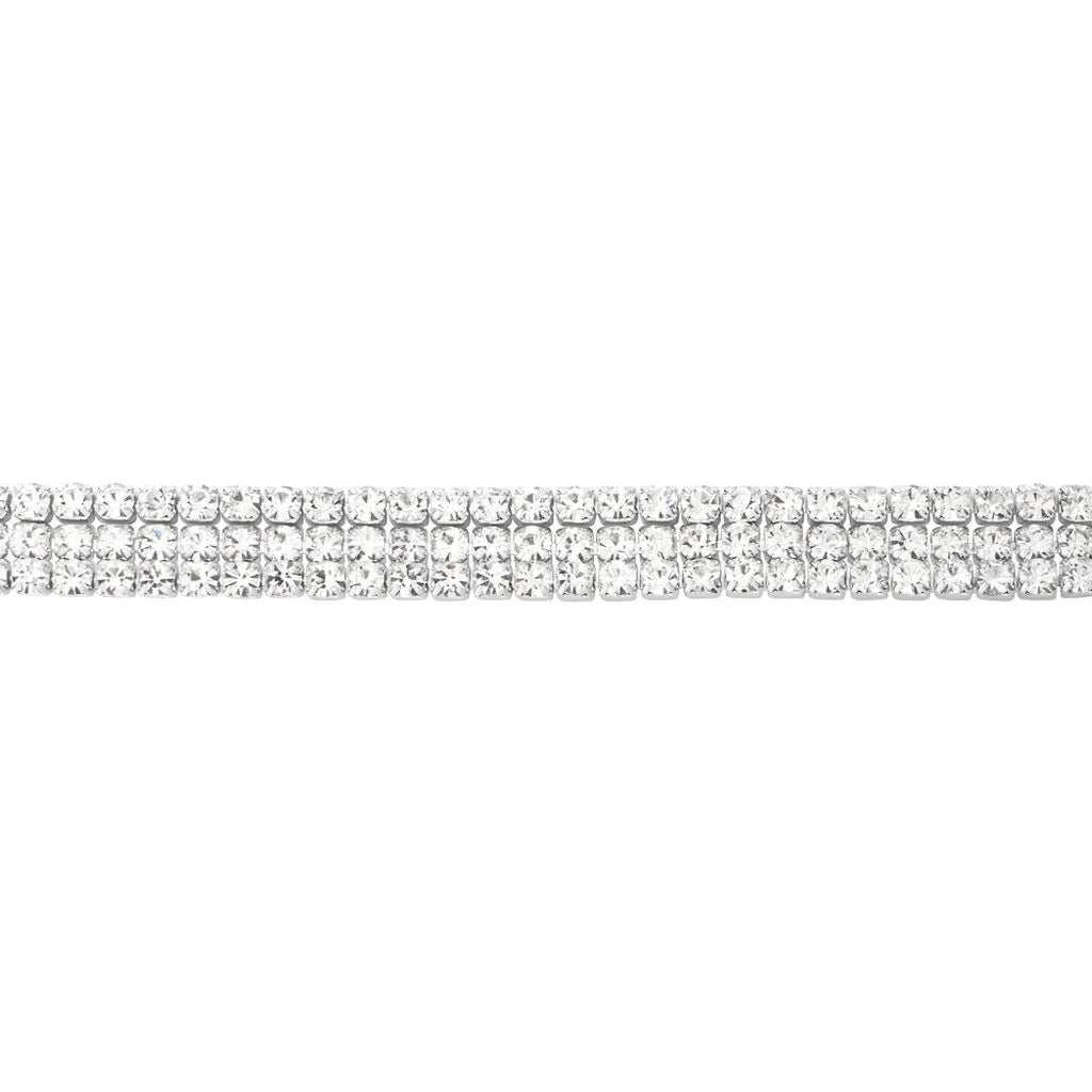 Bracciale Tennis Stroili in Metallo Rodiato e Cristalli